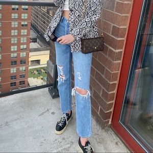 Aritzia Denim Forum Joni High Rise Straight Jeans